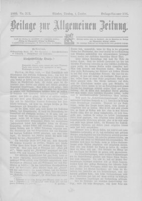 Allgemeine Zeitung Dienstag 1. Oktober 1895