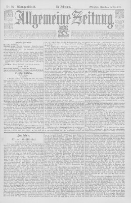Allgemeine Zeitung Samstag 7. März 1896