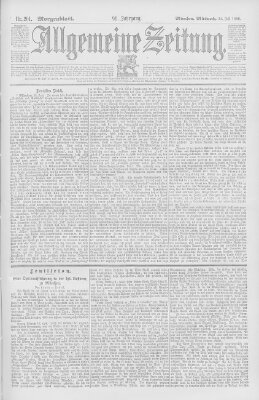 Allgemeine Zeitung Mittwoch 22. Juli 1896