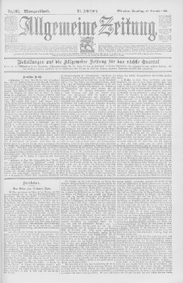 Allgemeine Zeitung Samstag 26. September 1896