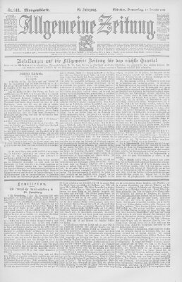 Allgemeine Zeitung Donnerstag 17. Dezember 1896