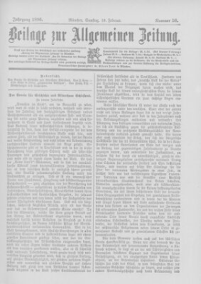 Allgemeine Zeitung Samstag 29. Februar 1896