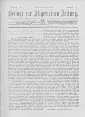 Allgemeine Zeitung Samstag 16. Mai 1896