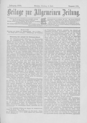 Allgemeine Zeitung Dienstag 9. Juni 1896