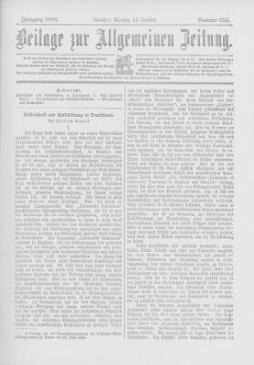 Allgemeine Zeitung Montag 12. Oktober 1896