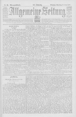 Allgemeine Zeitung Samstag 27. Februar 1897