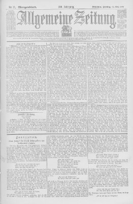 Allgemeine Zeitung Freitag 12. März 1897