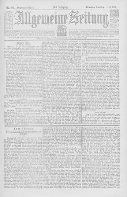 Allgemeine Zeitung Samstag 17. Juli 1897
