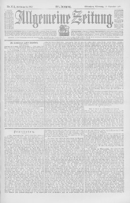 Allgemeine Zeitung Montag 13. September 1897