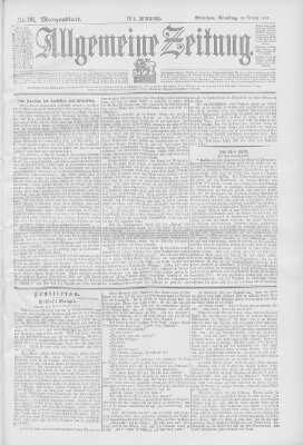 Allgemeine Zeitung Samstag 30. Oktober 1897