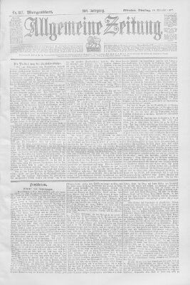 Allgemeine Zeitung Dienstag 16. November 1897
