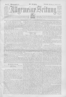 Allgemeine Zeitung Freitag 26. November 1897