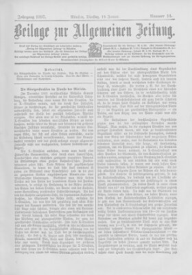 Allgemeine Zeitung Dienstag 19. Januar 1897