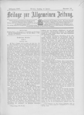Allgemeine Zeitung Samstag 23. Januar 1897