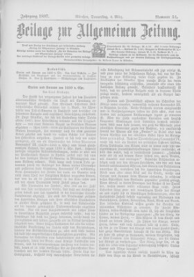 Allgemeine Zeitung Donnerstag 4. März 1897
