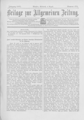 Allgemeine Zeitung Mittwoch 4. August 1897