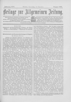 Allgemeine Zeitung Donnerstag 16. September 1897