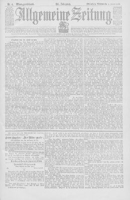 Allgemeine Zeitung Mittwoch 5. Januar 1898