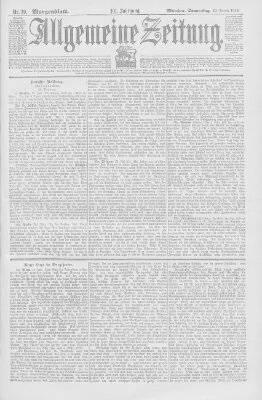 Allgemeine Zeitung Donnerstag 20. Januar 1898