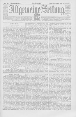 Allgemeine Zeitung Donnerstag 14. April 1898