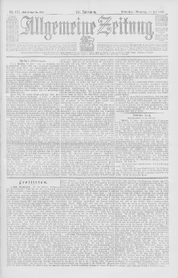 Allgemeine Zeitung Montag 13. Juni 1898