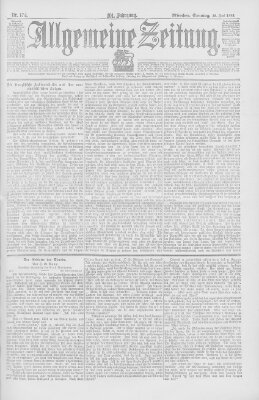 Allgemeine Zeitung Sonntag 26. Juni 1898