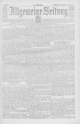 Allgemeine Zeitung Sonntag 3. Juli 1898