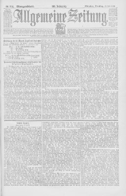 Allgemeine Zeitung Dienstag 26. Juli 1898
