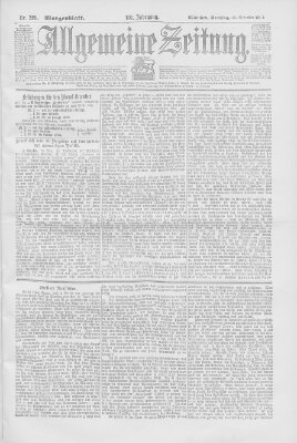Allgemeine Zeitung Samstag 26. November 1898