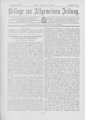 Allgemeine Zeitung Samstag 15. Januar 1898