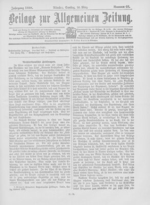 Allgemeine Zeitung Samstag 26. März 1898