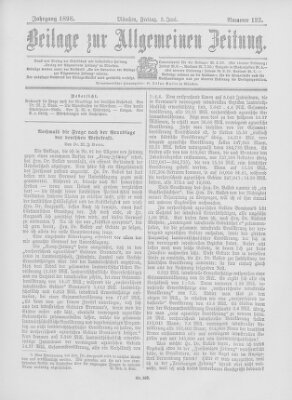 Allgemeine Zeitung Freitag 3. Juni 1898