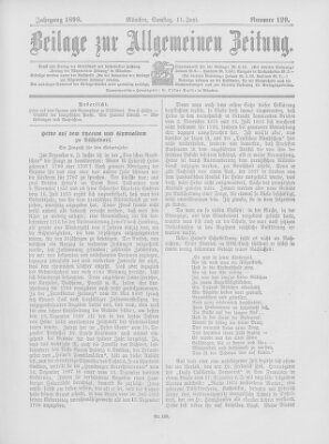 Allgemeine Zeitung Samstag 11. Juni 1898