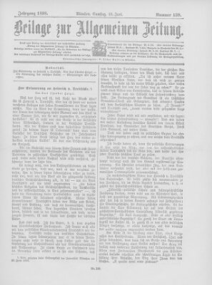 Allgemeine Zeitung Samstag 25. Juni 1898
