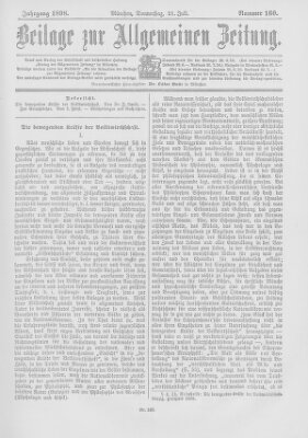 Allgemeine Zeitung Donnerstag 21. Juli 1898