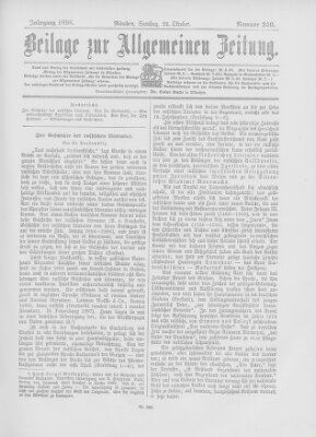 Allgemeine Zeitung Samstag 22. Oktober 1898