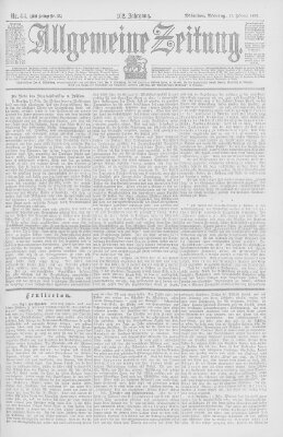 Allgemeine Zeitung Montag 13. Februar 1899