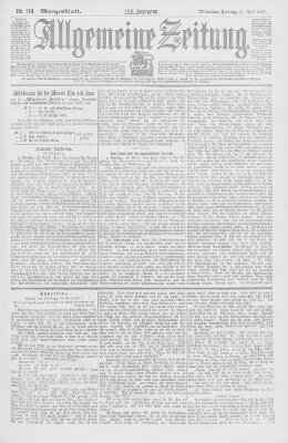 Allgemeine Zeitung Freitag 21. April 1899