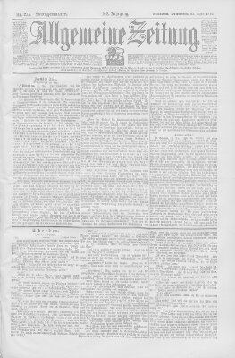 Allgemeine Zeitung Mittwoch 23. August 1899