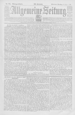 Allgemeine Zeitung Samstag 21. Oktober 1899