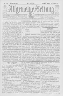 Allgemeine Zeitung Freitag 10. November 1899