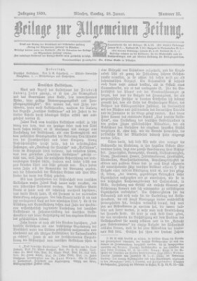 Allgemeine Zeitung Samstag 28. Januar 1899