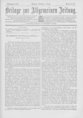 Allgemeine Zeitung Dienstag 7. März 1899