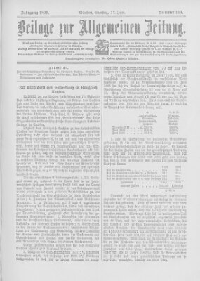 Allgemeine Zeitung Samstag 17. Juni 1899