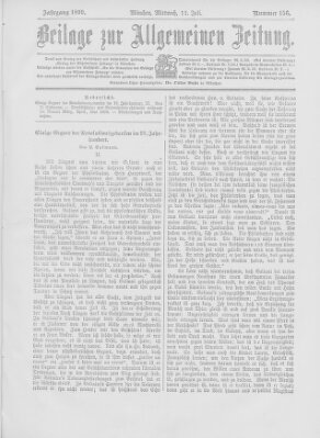 Allgemeine Zeitung Mittwoch 12. Juli 1899