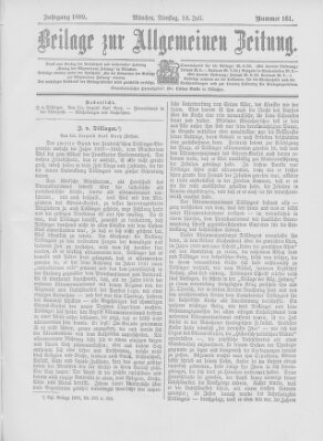 Allgemeine Zeitung Dienstag 18. Juli 1899