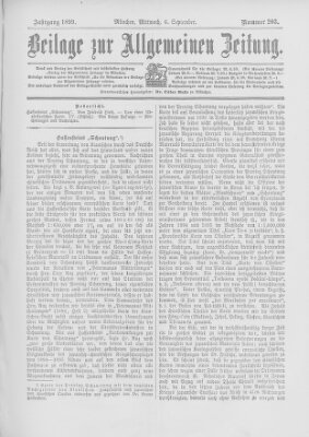 Allgemeine Zeitung Mittwoch 6. September 1899