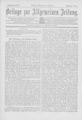 Allgemeine Zeitung Mittwoch 25. Oktober 1899