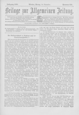 Allgemeine Zeitung Montag 13. November 1899