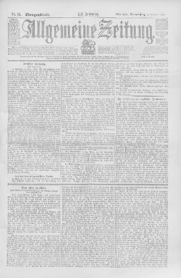 Allgemeine Zeitung Donnerstag 1. Februar 1900